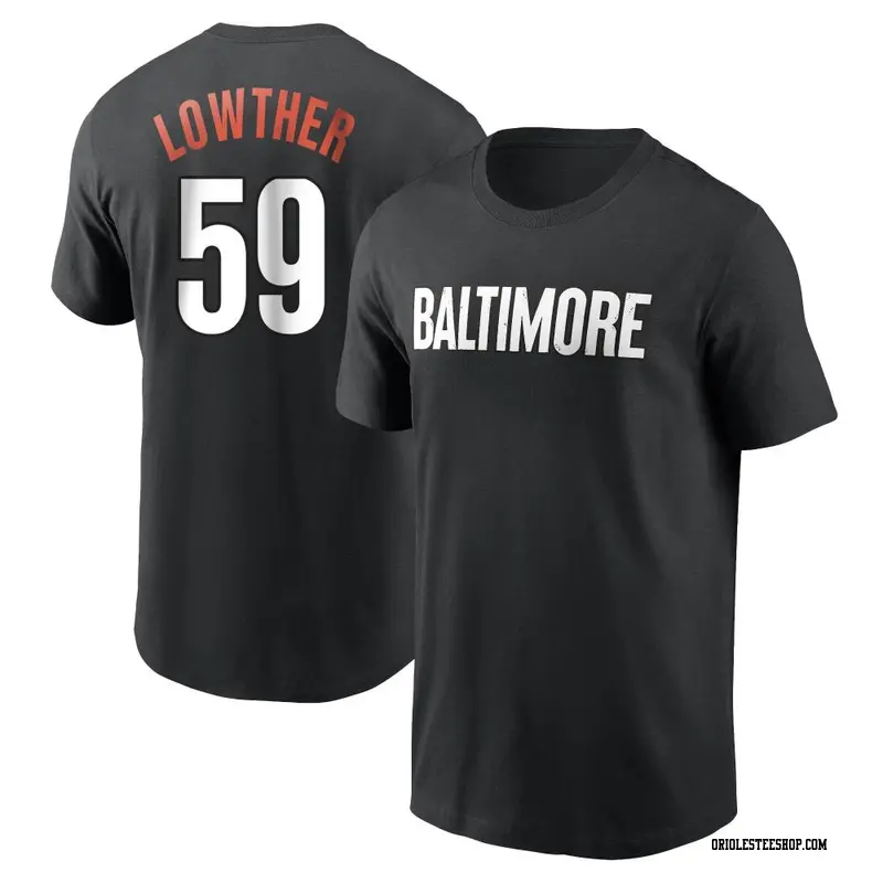 Zac Lowther Baltimore Orioles Youth Orange Roster Name & Number T