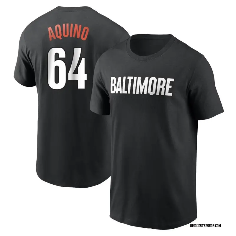 Jayson Aquino Baltimore Orioles Women's Orange Roster Name & Number T-Shirt  
