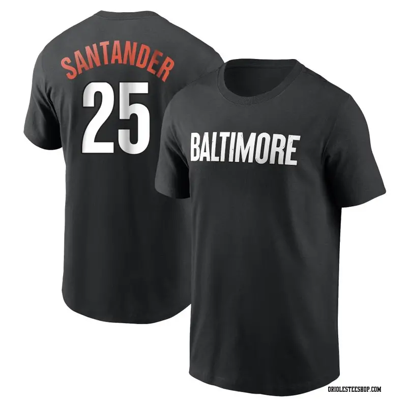 Anthony Santander Baltimore Orioles Youth Black Roster Name & Number T-Shirt  